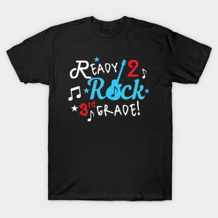 Ready To Rock 3Rd Grade Guitar Theme Boy Gift T-Shirt